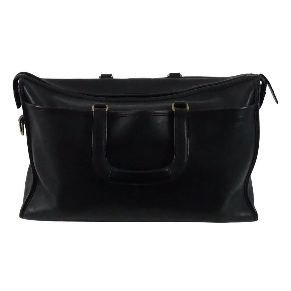 Vintage Coach Bag, Harrison Briefcase, Black Leather Messenger,‎ Laptop Bag